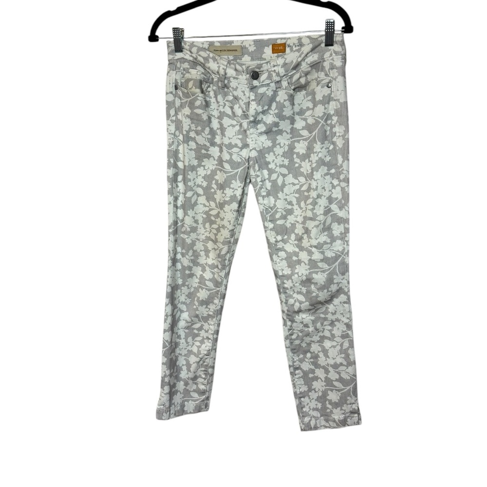 Anthropologie Pilcro And The Letterpress Stet Fit Floral Ankle Jeans Size 26